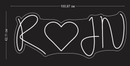 Custom "R heart JN" Neon Sign NeonPilgrim
