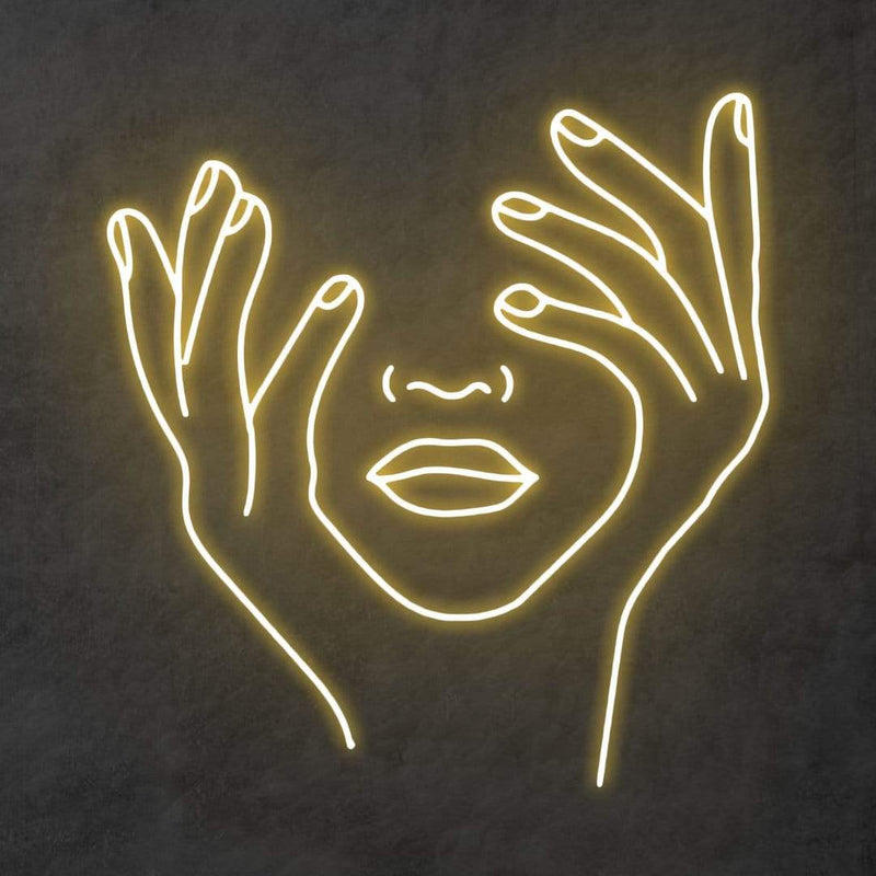 'Holding Face' Neon Sign NeonPilgrim