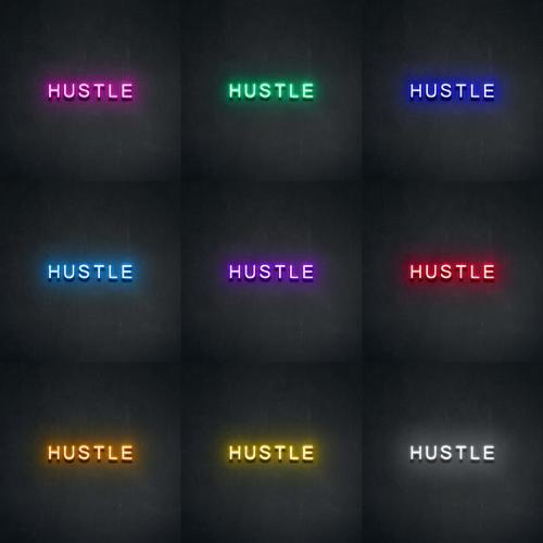 'Hustle' Neon Sign NeonPilgrim