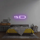 'Low Battery' Neon Sign NeonPilgrim
