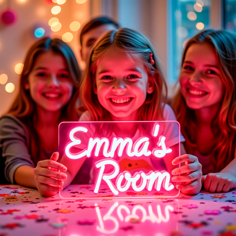 Neon Sign with Name - Safe LED Neon Sign for Wall with Dimmer Controller, Custom Cute Lamp for Kids Room, Personalized Gift for Loved Ones