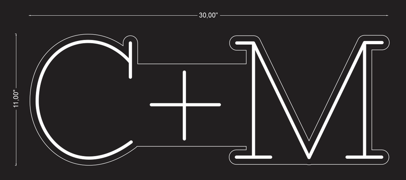 Custom "C+M" and "one for the ditch" Neon Signs NeonPilgrim