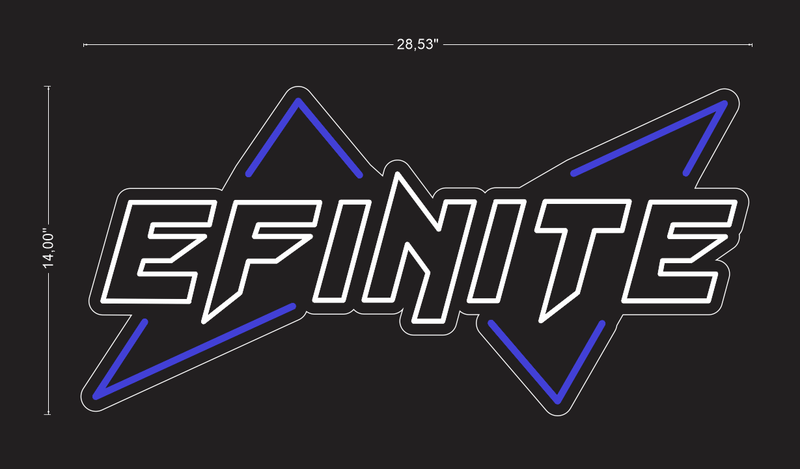 Custom "EFINITE" Neon Sign NeonPilgrim