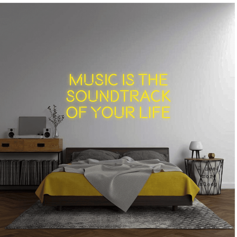 Custom "MUSIC IS THE SOUNDTRACK OF YOUR LIFE" Neon Sign NeonPilgrim