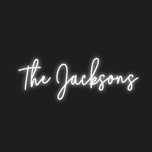 Custom "The Jacksons" Neon Sign NeonPilgrim