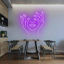 'Holding Face' Neon Sign NeonPilgrim