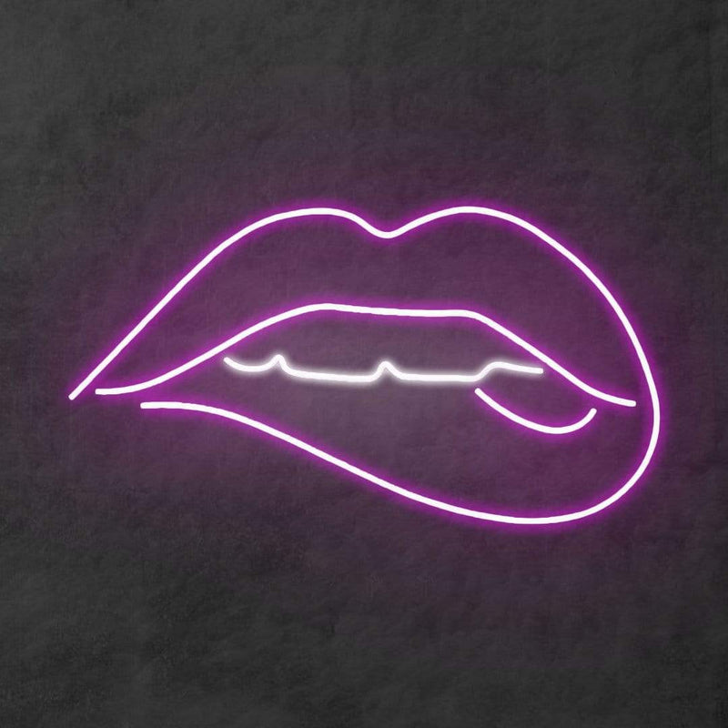 'Lips Bite' Neon Sign NeonPilgrim