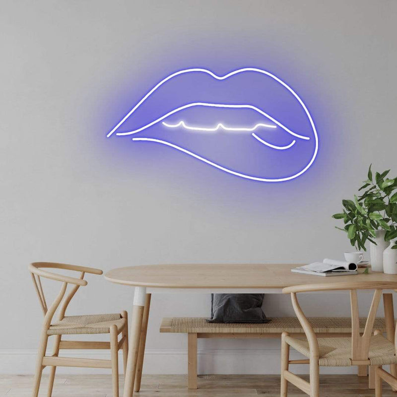'Lips Bite' Neon Sign NeonPilgrim