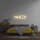 'Low Battery' Neon Sign NeonPilgrim