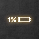 'Low Battery' Neon Sign NeonPilgrim