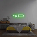 'Low Battery' Neon Sign NeonPilgrim