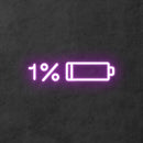 'Low Battery' Neon Sign NeonPilgrim