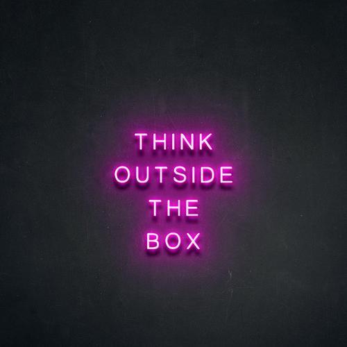'Think Outside The Box' Neon Sign NeonPilgrim