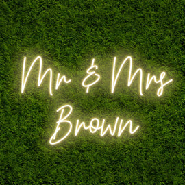 Personalized Mr&Mrs LED neon sign
